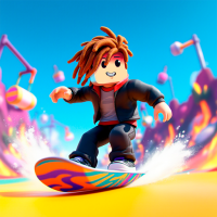 Play Obby Snowboard Parkour now!